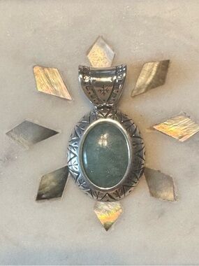 Carolyn Pollack Silver .925 Aquamarine Pendant